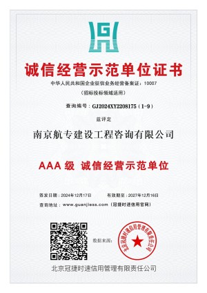 诚信经营示范单位证书